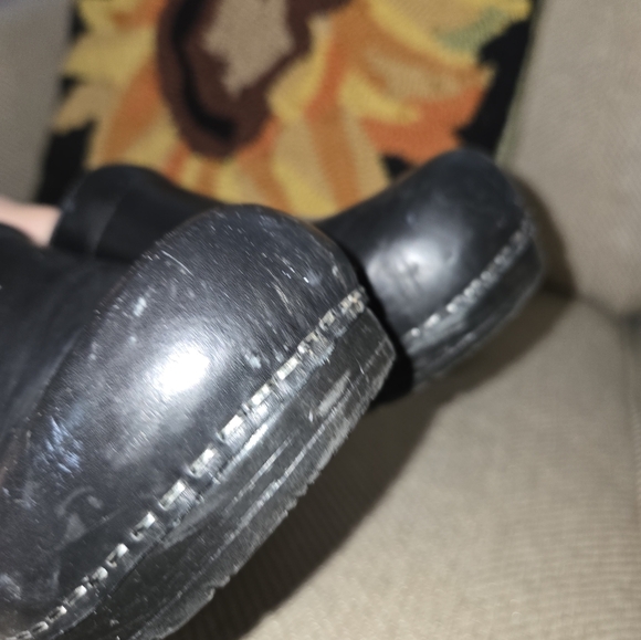 Sanita Black Leather Clogs - Picture 5 of 5